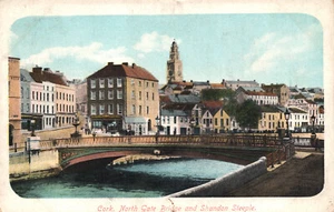 North Gate Bridge And Shandon Steeple Cork Ireland Postcard - Picture 1 of 2
