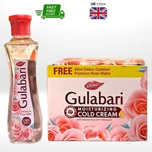 Gulabari Dabur Cold Cream&Rose Water Combo 55ml- Moisturizing, Skin Hydration - Picture 1 of 3