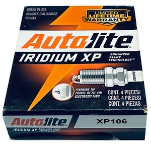 Autolite Iridium XP Automotive Replacement Spark Plugs, XP106 4 Pack - Picture 1 of 5