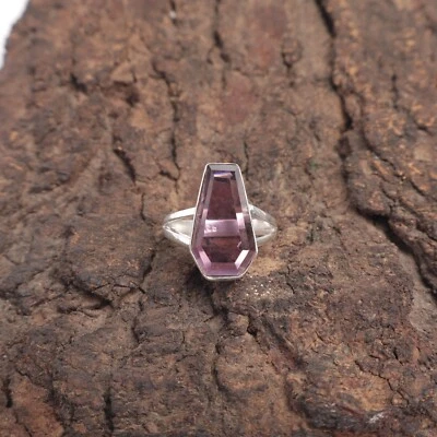 Amethyst Gemstone 925 Sterling Silver Ring Handmade Jewelry Ring For Gift - Image 1 of 3