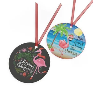 Diese rosa Flamingos sind anders als Tag und Nacht Weihnachtsschmuck cool ist - Bild 1 von 5