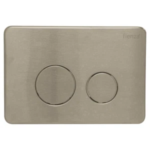 Fienza R&T Round Toilet Button Flush Plate Brushed Nickel JB11BN - Picture 1 of 2