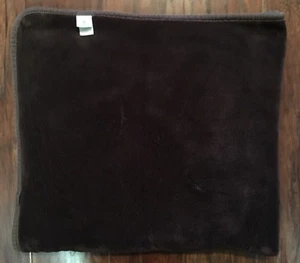Old Navy Baby Blanket Dark Chocolate Brown Soft Plush 32 X 30 Lovey - Picture 1 of 2