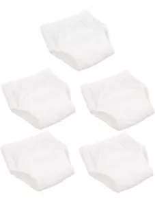 Toddler Potty Training Underwear White 2T Pack of 5 Washable Cotton Elastic - Picture 1 of 10