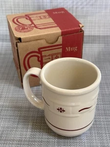LONGABERGER POTTERY WOVEN TRADITION CLASSIC HERITAGE RED COFFEE MUG NEW IN BOX - Picture 1 of 7