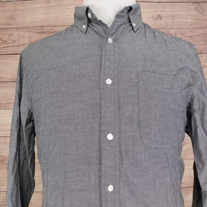 Camisa Banana Republic Para Hombre Grande Alta LT Gris Oxford Calce Desacolado Abotonada - Imagen 1 de 8