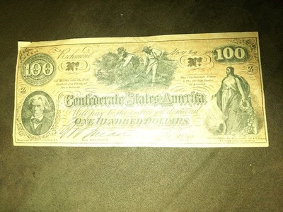1862 Confederate States $100 - Image 1 of 4