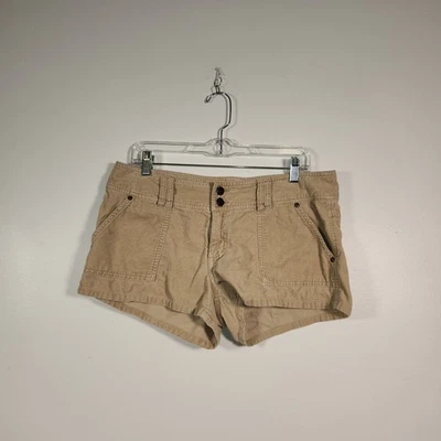 AEROPOSTALE Y2K Vtg Corduroy Micro Shorts Junior 11/12 Tan Pocket Retro Inspired - Image 1 of 4