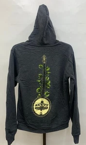 Bella + Canvas Avett Brothers Banjo Fleece Hooded Zip Gray Jacket Choose Size - Picture 1 of 7