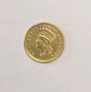 1874 $1 Gold Indian Princess Head- Type 3-Ex Jewelry - #689 - Picture 1 of 2