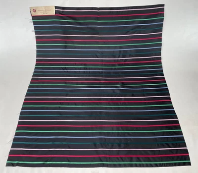 Vintage 1920s Striped Silk Fabric Remnant/Sample 36.5 x 39.5 Remonde-Holland, NY - Image 1 of 4
