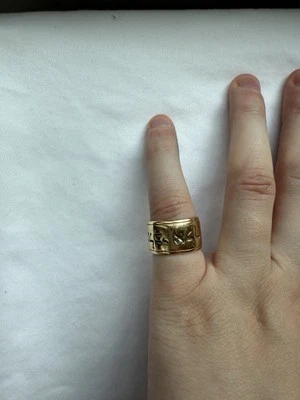 Rare Retired 14K Gold James Avery Ring With Hebrew Lettering, Size 5 - Image 1 of 4