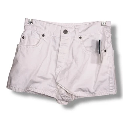 NEW SIZE 26 ROXY NWT WHITE DENIM SHORTS NEUTRAL CASUAL STRETCH COTTON - Image 1 of 4