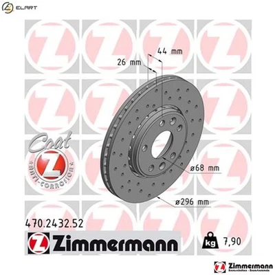 2x BRAKE DISC 470.2432.52 FOR RENAULT SCENIC/GRAND/III LAGUNA/Sportour/Tourer - Image 1 of 4