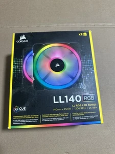 Ventilateur Corsair LED Ll140 140 mm double boucle lumineuse RGB PWM - Pack de 2 - Photo 1/2