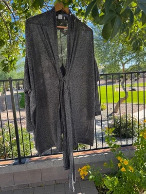 Cárdigan Bryn Walker en Poliéster/Lino Fluido Talla L Nuevo sin Etiquetas Foto 1 de 4