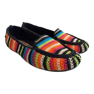 Mocasín sin cordones THE SAK Boho Crochet talla 8 multicolor boho cómodo - Imagen 1 de 13