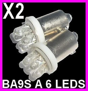 Lamp Bulb Lights 6 Leds T4W BA9S Diodes Xenon By Suns Reading E-Readers 12V - Picture 1 of 1