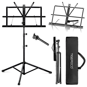 TIGERECO LEGGIO MUSICALE PIEGHEVOLE MUSICA SPARTITI CON BORSA SUPPORTO DA TAVOLO - Foto 1 di 7