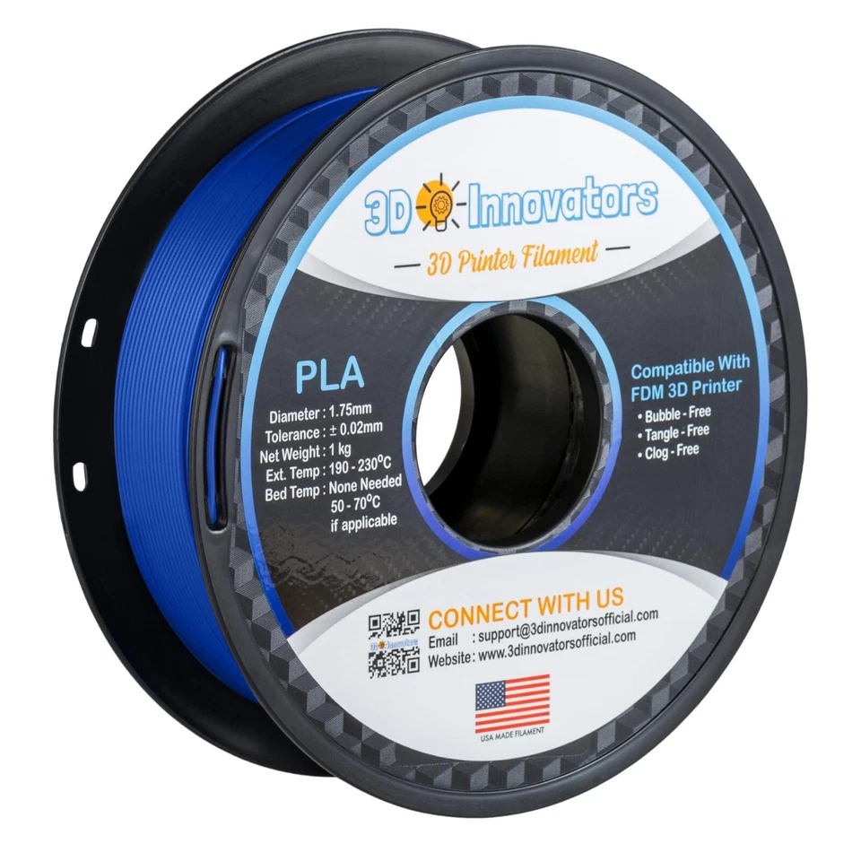 3D Innovators 3D Printer PLA Filament 1.75mm 1KG/2.2LB - Image 1 of 1