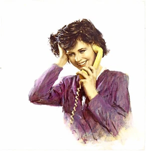 Len Thurston "April in Paris" original gouache illustration smile fashion design - Picture 1 of 3