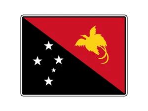 #2675 Bandera de Papúa Nueva Guinea Mundo País Pegatina Impermeable Vinilo Calcomanía Troquelada - Imagen 1 de 1