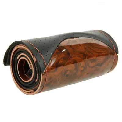 Leather Car Steering Wheel Cover Anti Slip Protector Interior Decoration Parts - Image 1 of 4