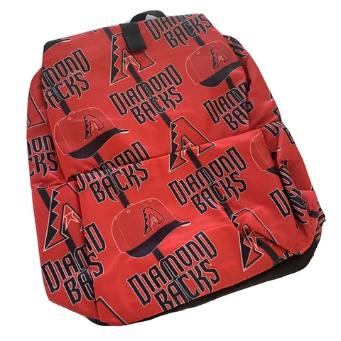 Arizona Diamondbacks Backpack Bookbag Baseball Men Women Boys Red/Black NIB Cover