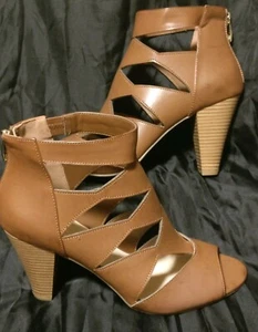 Liz Claiborne  High Heel Sandals Cognac Color Size 11M NWT - Picture 1 of 7