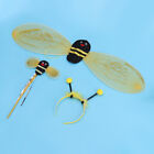 Costume abeille enfant 3 pièces ensemble avec ailes, antenne, bandeau et - jaune