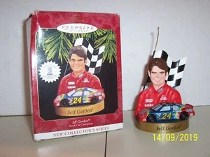 Hallmark Keepsake Ornament -STOCK CAR CHAMPIONS - JEFF GORDON +TRADING CARD 1997 - Picture 1 of 2