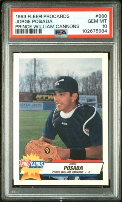 PSA 10 Jorge Posada Minor League Rookie NY Yankees LOW PRICE TODAY - Image 1 of 2
