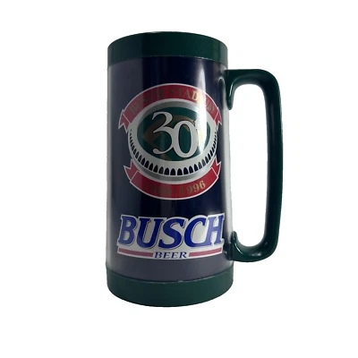 Taza de cerveza Busch Stadium 1966-1996 30 aniversario STL Cardinal vista de béisbol de colección Foto 1 de 4