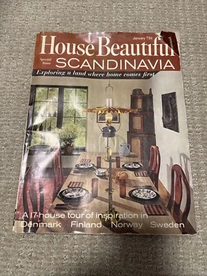 HOUSE BEAUTIFUL MAGAZINE JANUARY 1968 Special Issue SCANDINAVIA Denmark Sweden - Image 1 of 4