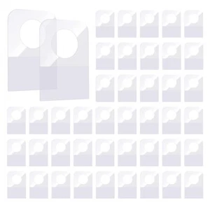 300 Pcs Self-Adhesive Hang Tabs Clear Slot Hole Hanging Tabs Display Hook - Picture 1 of 7