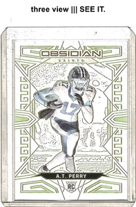 [🟣14/75] A.T. PERRY 2023 Panini Obsidian RC Electric Etch Purple #173 Broncos - Picture 1 of 6