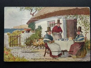 CARNARVON 12 Image Novelty Pull-Out ANGLESEY WELSH WOMEN AT TEA c1912 Postcard - Picture 1 of 6