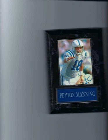 PEYTON MANNING BLACK PLAQUE INDIANAPOLIS COLTS FOOTBALL NFL   BC Cover