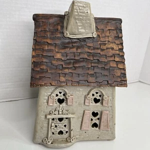 VINTAGE WINDY MEADOWS POTTERY CERAMIC CANDLE COTTAG CERAMIC HOUSE - Picture 1 of 15
