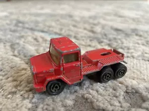 MAJORETTE Red Magirus Truck Cab Tractor Flatbed Diecast Vintage Toy Made France - Picture 1 of 7