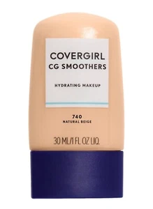 PAQUETE DE 2 MAQUILLAJE HIDRATANTE COVERGIRL CG SMOOTHERS SIN PERFUME 740 BEIGE NATURAL - Imagen 1 de 11