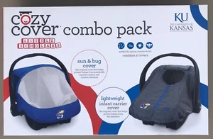 KU Kansas Jayhawks Little Scholars Paquete Combo Sol/Bug y Ligeras CUBIERTAS ACOGEDORAS - Imagen 1 de 11