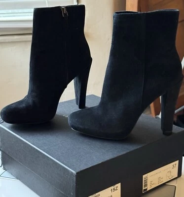 Botines de gamuza negros Theyskens' Theory - Talla: EE. UU. 7 Foto 1 de 4