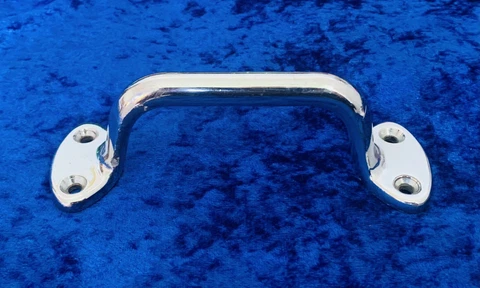 6” L antique vintage hardware Tool Box Grab handle Drawer pull chrome 5”centers Cover