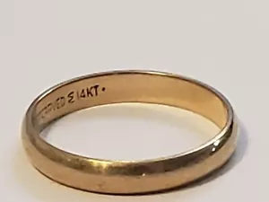 ARTCARVED VG 14KT YELLOW GOLD RING WEDDING BAND 2.14 G LADIES SIZE 7 -FREE SHIP! - Picture 1 of 17