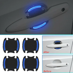 Car Door Handle Scratch Protector Reflective Anti collision Sticker Accessories - Foto 1 di 16