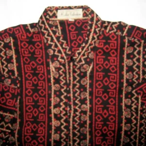 McMia Mc Mia Collection Indonesia Batik Exclusive - Black Red XXL Shirt New NWOT - Picture 1 of 2
