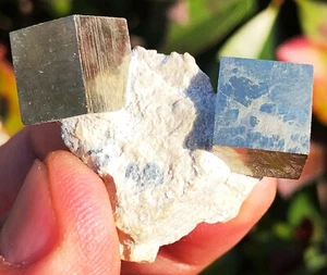 24,2 g Nuevo Raro Natural Calcopirita Hierro Pirita Cúbico Feldespato Espécimen ie2933 - Imagen 1 de 14