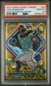 Julio Rodriguez Topps Cosmic Chrome 2023 Gold Interstellar /50 Mariners PSA 10 - Bild 1 von 2