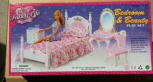 My Fancy Life Barbie Size Dollhouse Furniture Bedroom & Beauty Play Set 2319 - Picture 1 of 2
